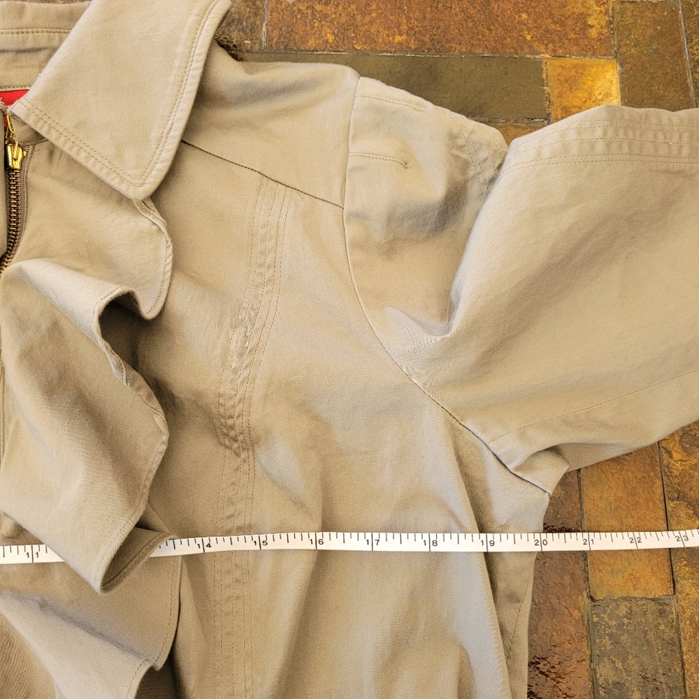 Elle Beige Ruffle Front Cape Jacket - Picture 8 of 14